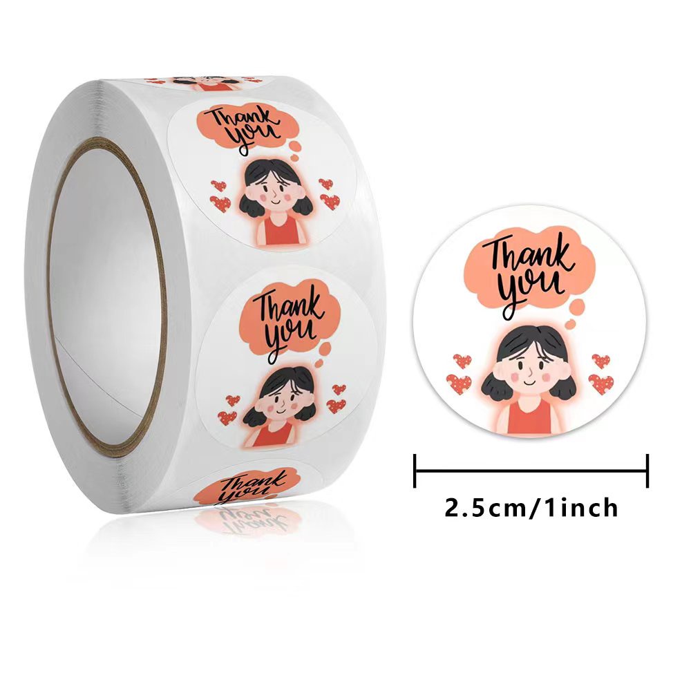 

(READY COD) Stiker Thankyou 1Roll (500Pcs) Label Segel Order Packing
