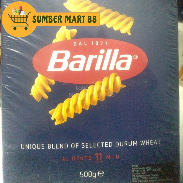 

BARILLA FUSILLI PASTA 500gr