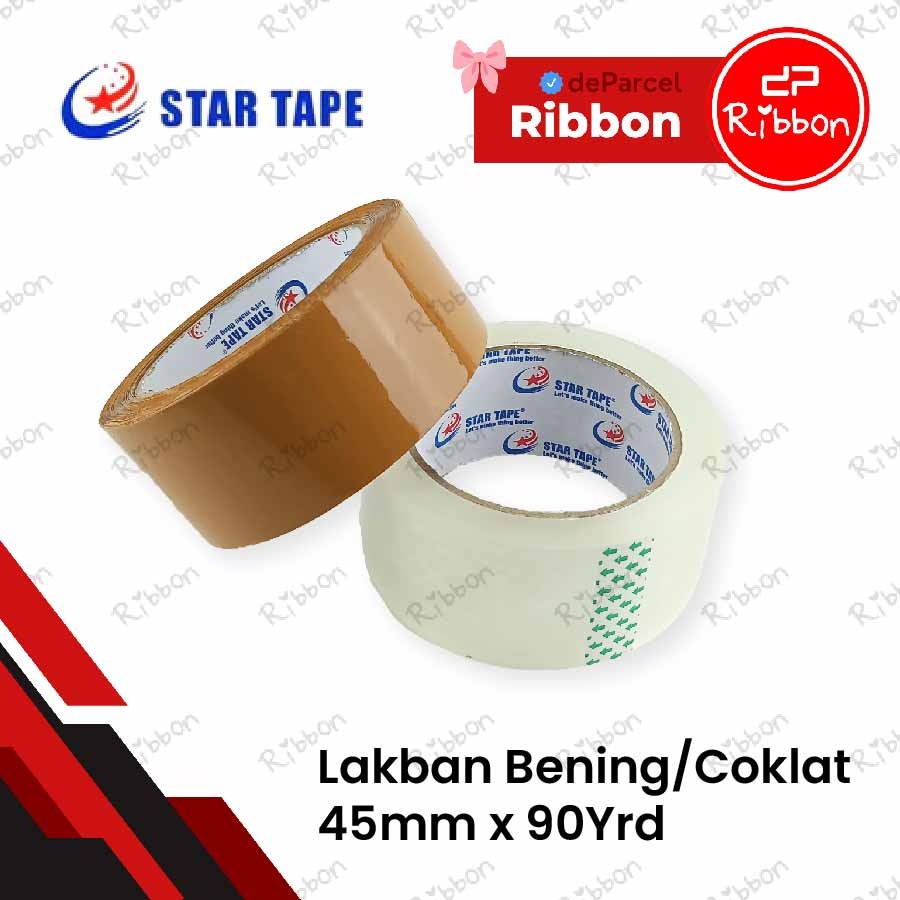 

Lakban Besar STAR TAPE 2" 90 yard Isolasi Selotip Murah Tebal Plakban Opp 2 Inch