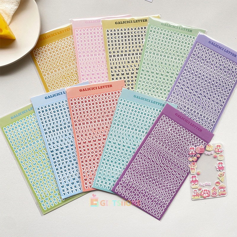 

COD✨Stiker Huruf Deco Alphabet Untuk Number Stiker Alfabet Bulat Cocok untuk Dekorasi Scrapbook GS