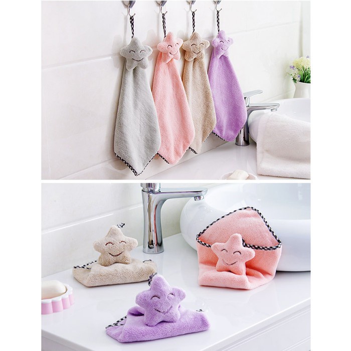 Cod Kain Lap Serbet Handuk Tangan Bintang Star Hand Towel Handuk Kebersihan