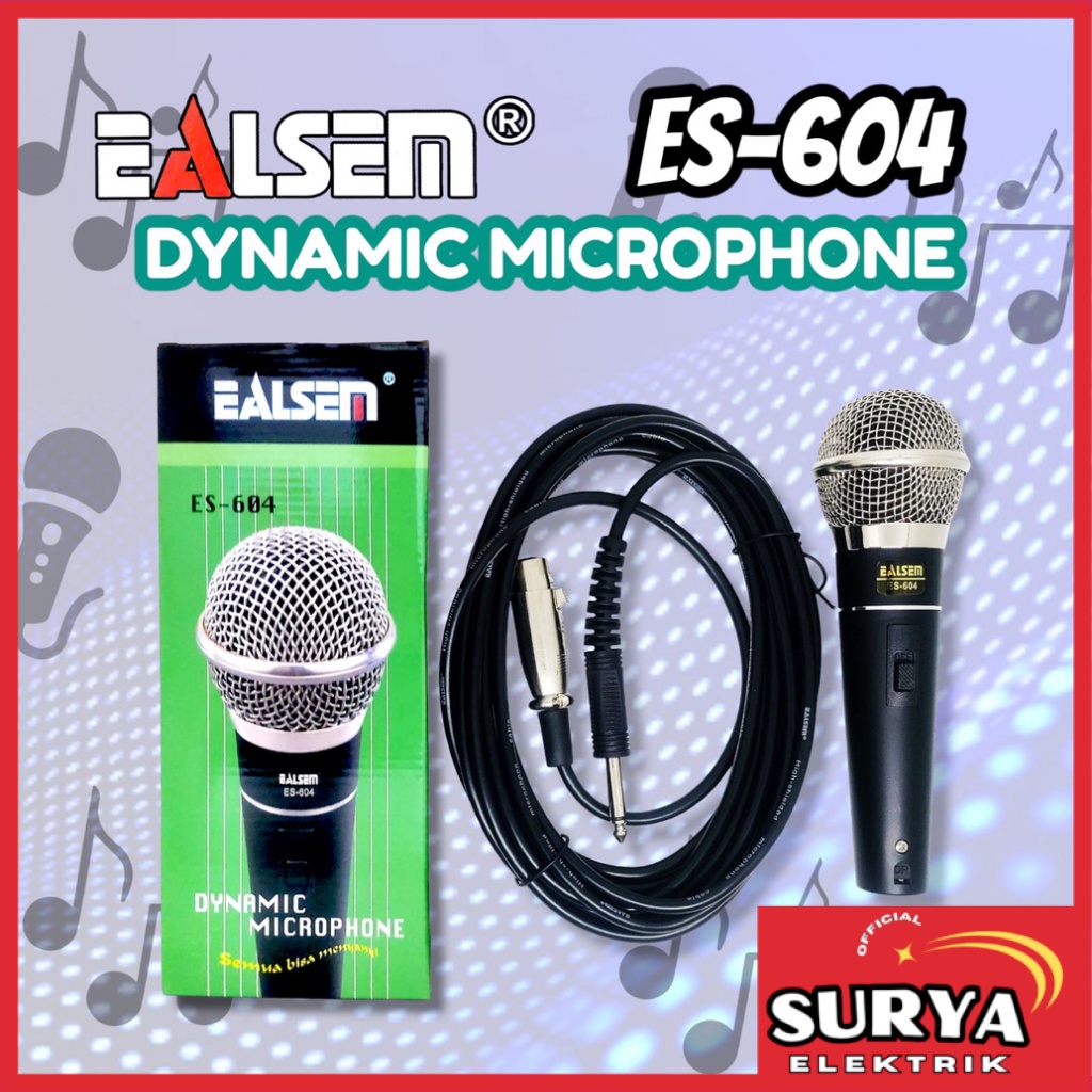 Microphone Kabel EALSEM ES-604 / ES-604N Professional Dynamic Karaoke