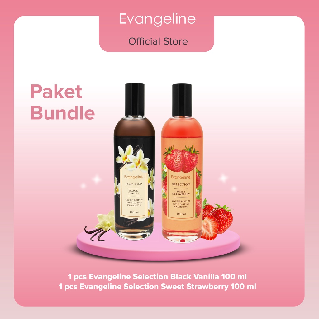 Paket Bundle Black Vanilla 100ml & Sweet Strawberry 100ml