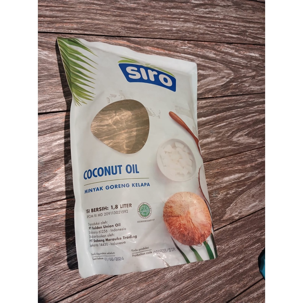 

Siro Coconut Oil 1.8liter / Coconut Oil Minyak Kelapa Murni
