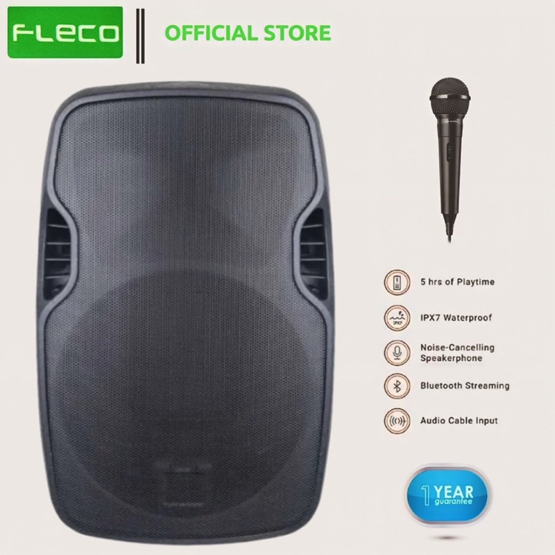 Speaker Bluetooth Karaoke Fleco f-4410A Original Free Mic -Sounday