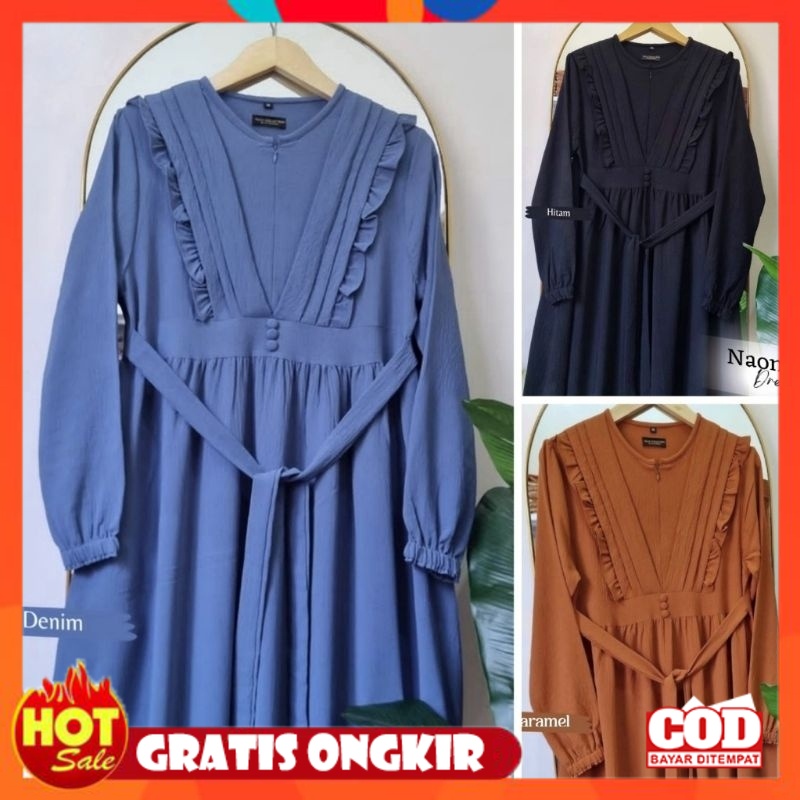KAIN ADEM HALUS TEBAL / Gamis crinkle premium gamis hitam gamis putih