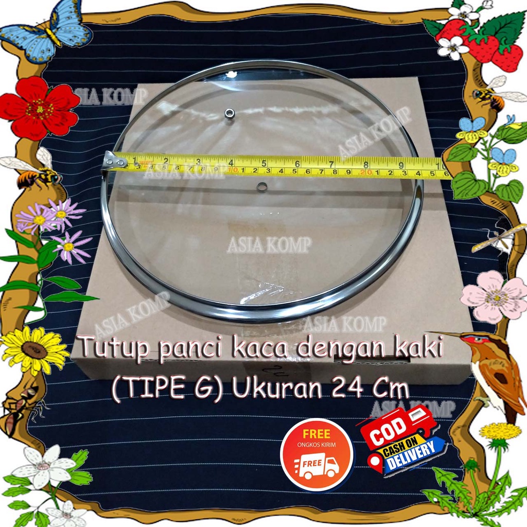 Tutup Panci Dengan Kaki Teflon Wajan Wokpan Ukuran 24 cm Tipe G