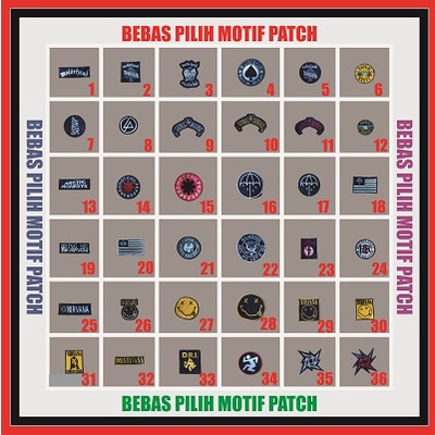 Bordir Bordir Patch Bordir Murah Emblem Bordir Jaket Band Punk Metal Keren Murahbisa pesan satuan