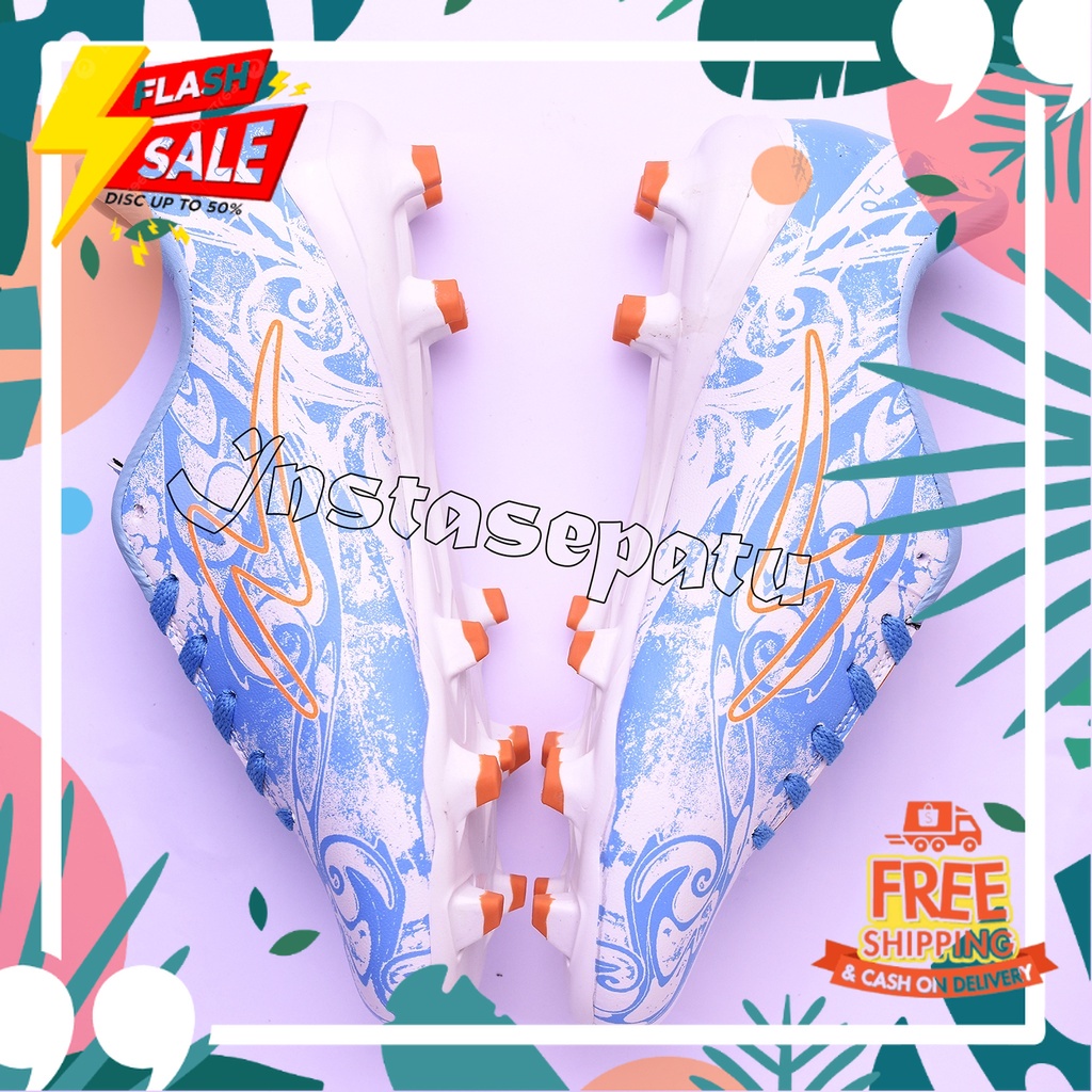 11.11 SALE CLASIC CASUAL // Sepatu Bola Etnies Blue Orange White Termurah