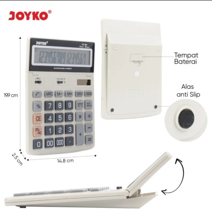 

JOYKO CC 50 16 DIGIT CHECK & CORRECT CALCULATOR ORIGINAL - Kalkulator Meja spt SDC-8780