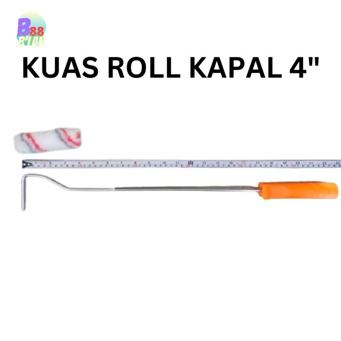 KUAS ROLL CAT TEMBOK KAPAL 4 INCH KUAS CAT ROLL KAPAL KECIL 60  CM B88 KUAS CAT MINI ROLL KAPAL