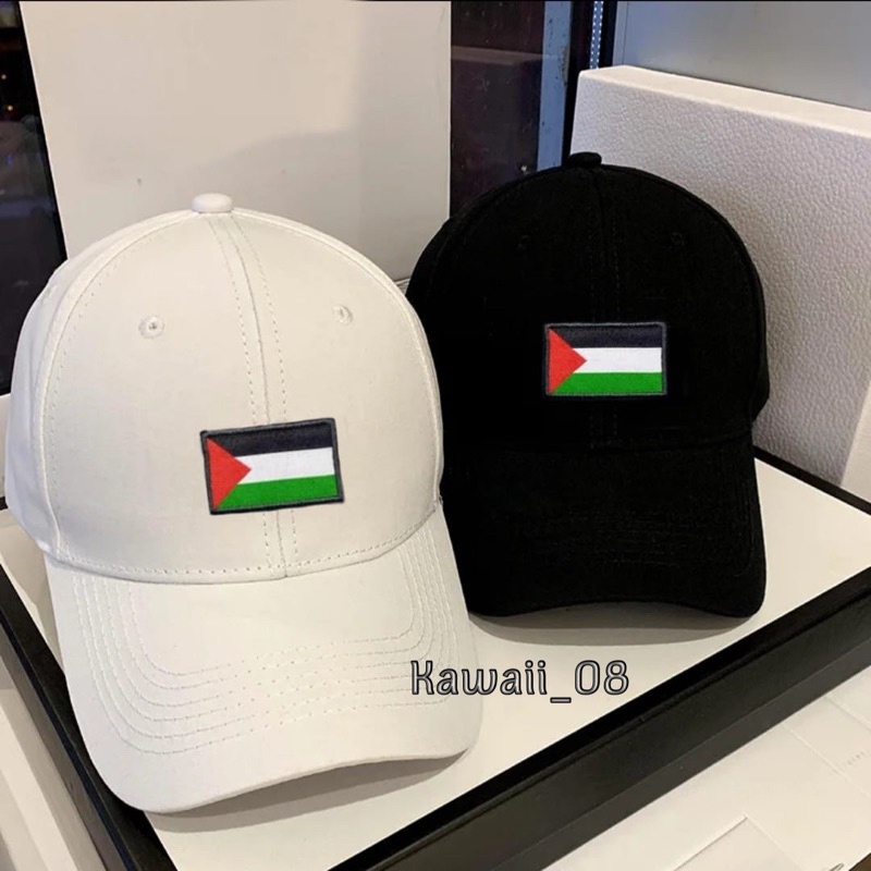 Topi Baseball Bordir Logo Bendera Negara Palestina