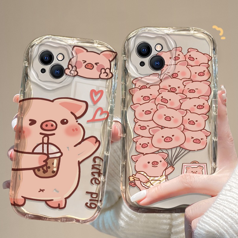 Cute Pig Cartoon Phone Case for Vivo Y20i Y20s Y12s Y20 Y11 Y12 Y15 Y17 Y19 Y50 Y30 Y30i Y33s Y21s Y