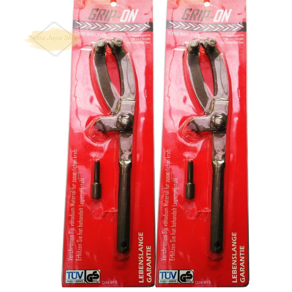 Kunci Treker CVT Tahanan Kopling Motor Matic bentuk Y, FLYING WHEEL PLIERS GRIP ON 19-109, pembuka k
