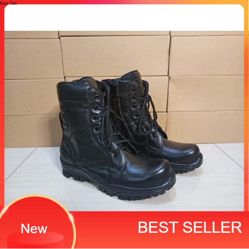 SEPATU PDL JATAH TNI POLISI PORLI SECURITY SATPAM SATPOLPP KULIT SAPI ASLI ORIGINAL UJUNG BESI ZD 00