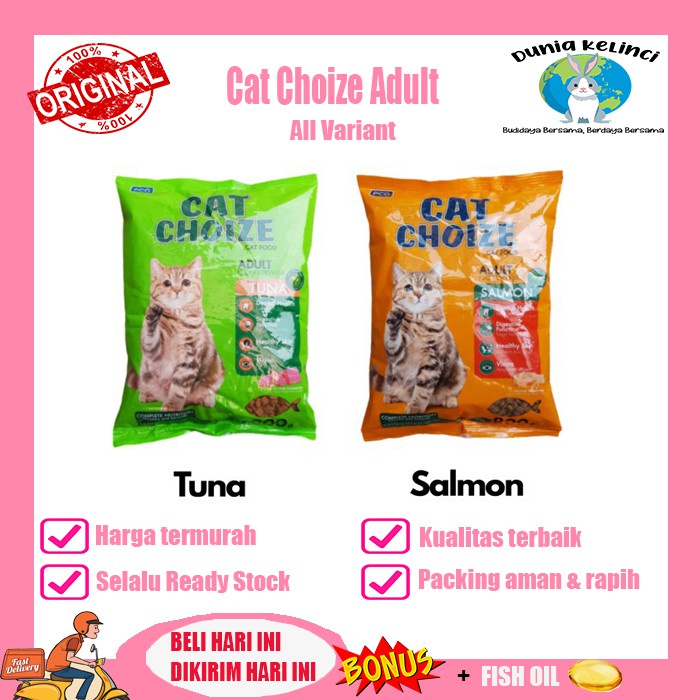 Makanan Kucing Kering Kemasan 800 Gram Pakan Pelet Harian
