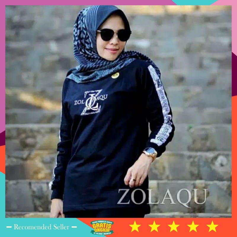 ⭐⭐⭐⭐⭐ Promo COD Baju Olahraga Wanita Senam Aerobik Zumba Jogging Murah / kaos zolaqu (01) baju kaos 