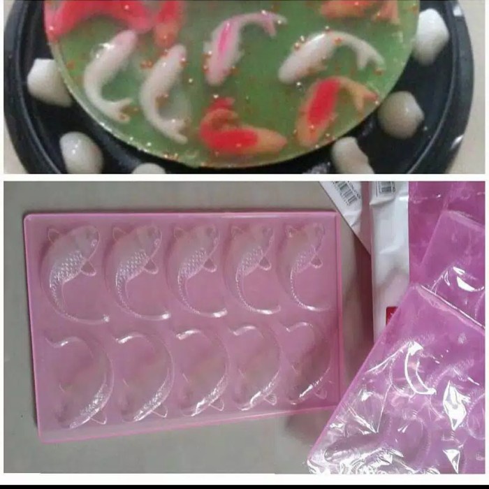 [C15] Cetakan Puding Ikan Koi kecil. Bahan plastik - kecil
