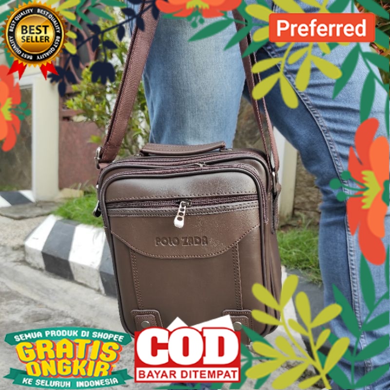 Tas Kantor Kulit Pu Premium // Tas Sling Bag ORIGINAL POLOZADA PL2901// TAS IMPORT SLEMPANG KEREN / 