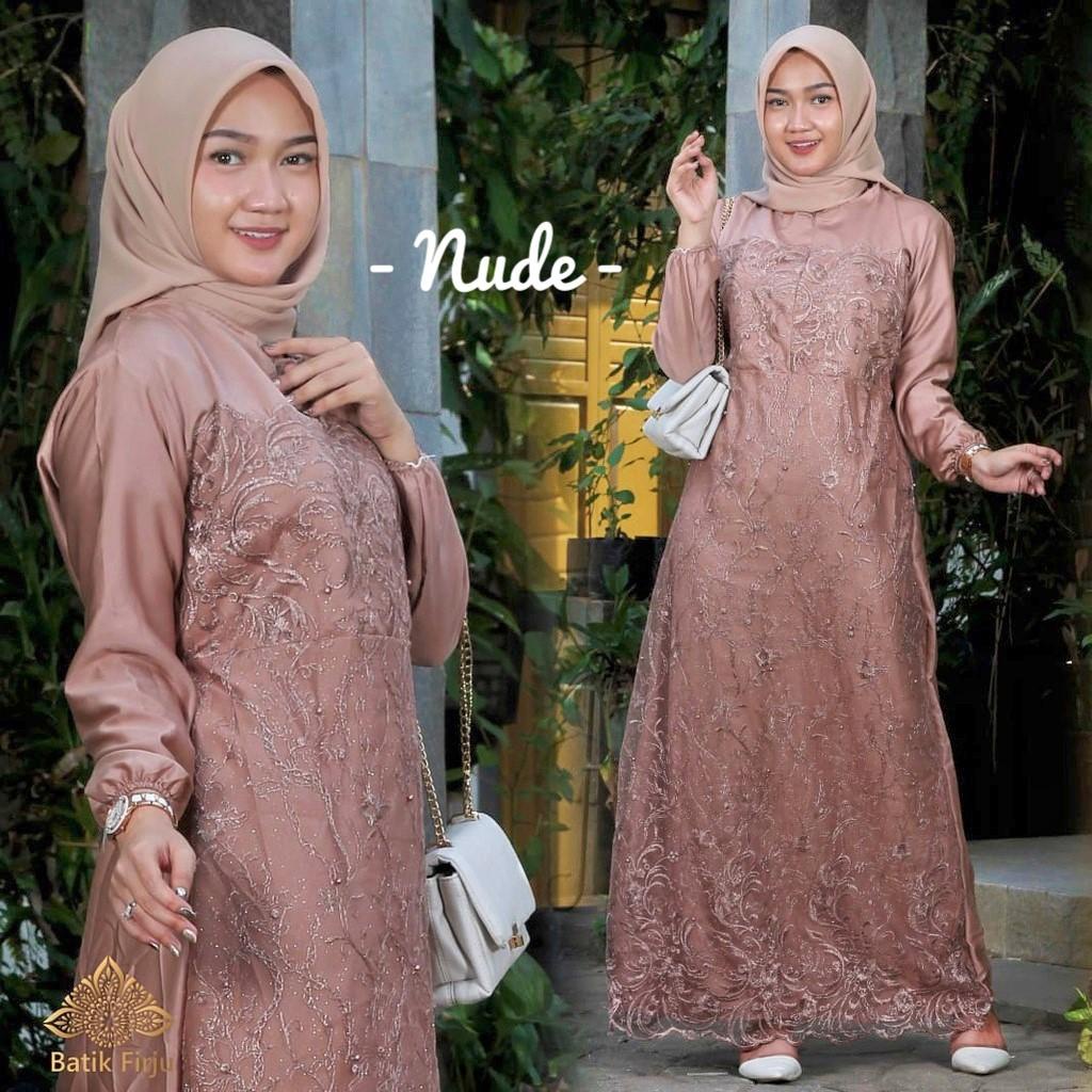 GAMIS RAYA ORI CANTIK BRUKAT TILE MUTIARA TUTU GAMIS REMAJA MUSLIMAH GAMIS KONDANGAN FARASYA DRESS M