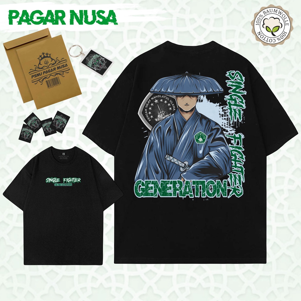 Kaos Pagar Nusa Delapan Enam PN-SINGLE-FIGHTER-GENERATION Kaos Single Fighter Gasmi  Ligas Srikandi 