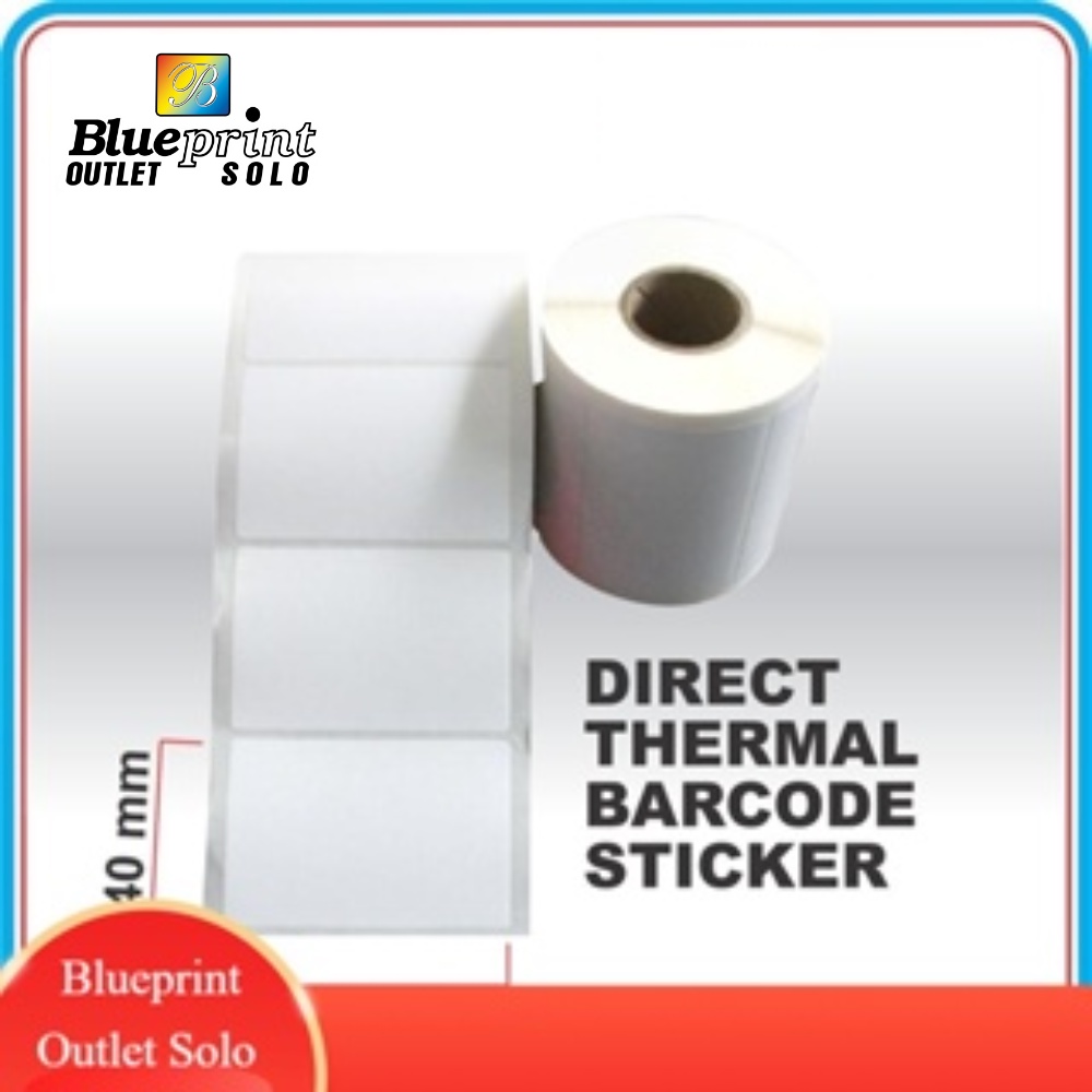 

Direct Thermal Sticker / Label Stiker Blueprint 55 x 40 mm Isi 220pcs Diameter 40mm Blueprint Outlet Solo