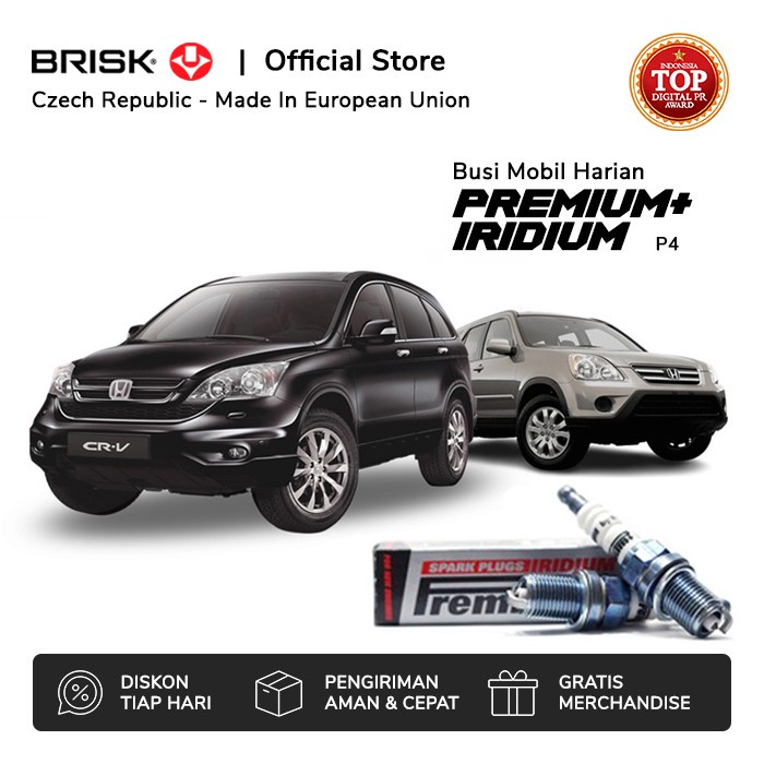 Busi Mobil Honda CRV BRISK Premium Iridium P4