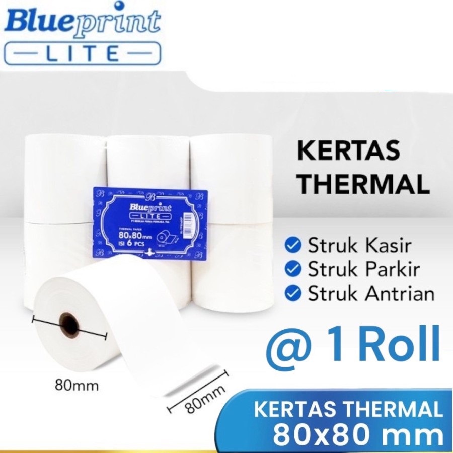 

Blueprint Lite Paper Thermal 80 × 80mm Kertas Thermal EDC Struk Nota
