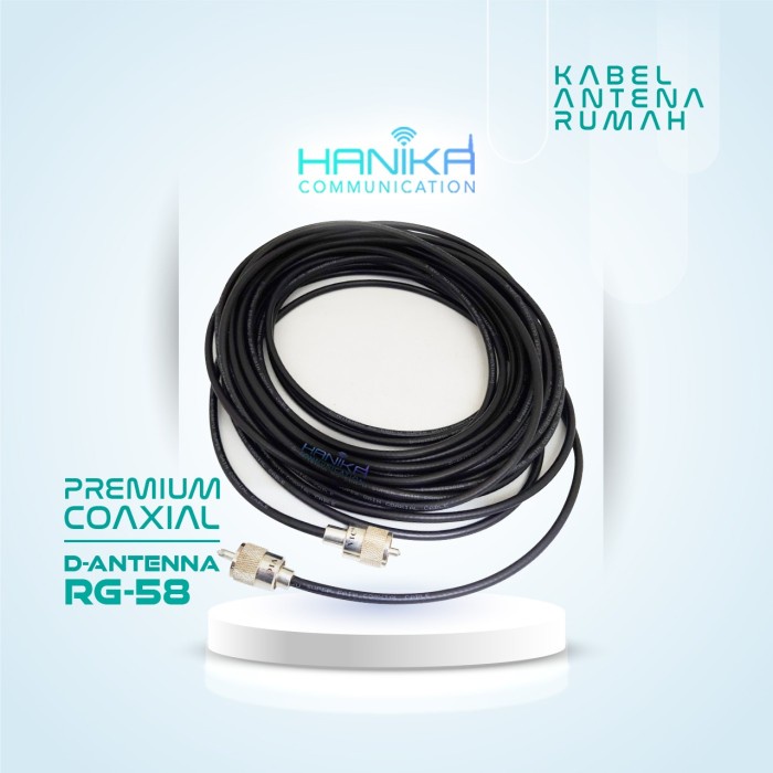 Kabel Antena D Antenna RG58 Plus Konektor VIC RG58 Antena Rig RG-58