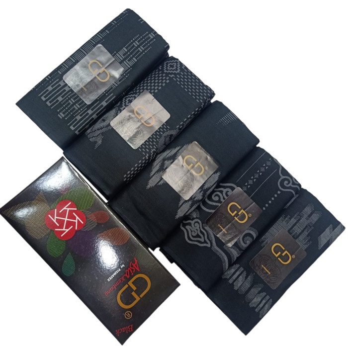 SARUNG GAJAH DUDUK ASIA KEMBANG KHUSUS HITAM - Hitam