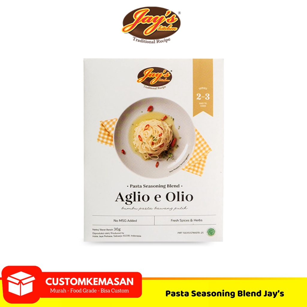 

Jays Aglio Olio Pasta / Aglio Olio Pasta / Jays Pasta Seasoning Blend / Bumbu Pasta Spaghetti / Bumbu Spaghetti / Bumbu Instan / Carbonara Pasta / Saos Bolognese / Saus Spaghetti / Bolognese Sauce / Saos Spageti Bolognese