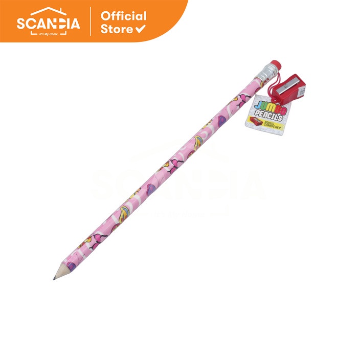

SCANDIA Pensil Jumbo With Sharp & Eeraser Pink (SE0086)
