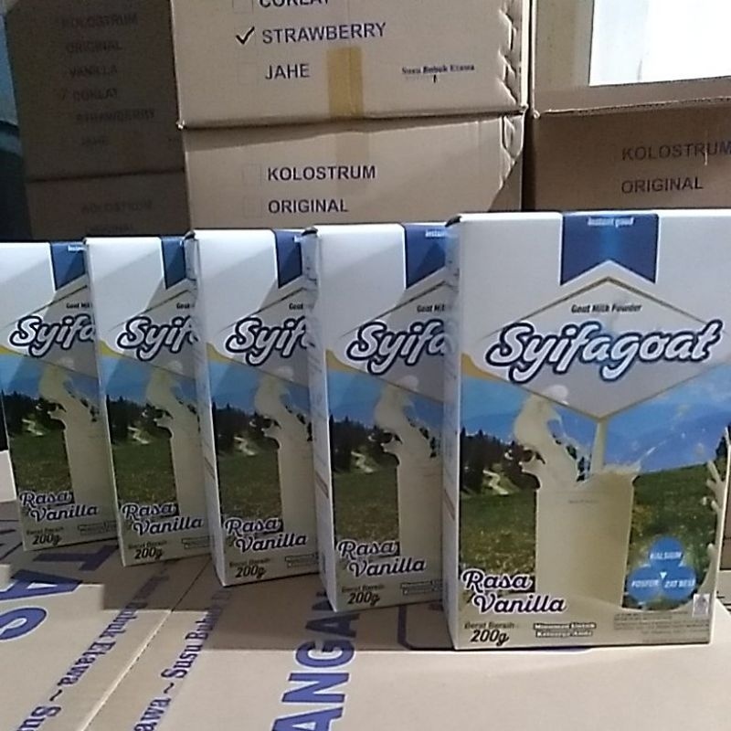 

Paket hemat 5 box susu etawa syifagoat rasa vanila