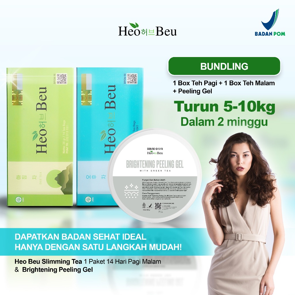 

Heo Beu Teh Pelangsing Slimming Tea 1 Paket 14 Hari Bundling Peeling Gel - Diet Detox Day Night Penurun Berat Badan Pelancar Pencernaan Penurun Kolesterol Membakar Lemak Pada Tubuh Exfoliating Gel Eksfoliasi Wajah Pria Wanita Mengangkat Sel Kulit Mati