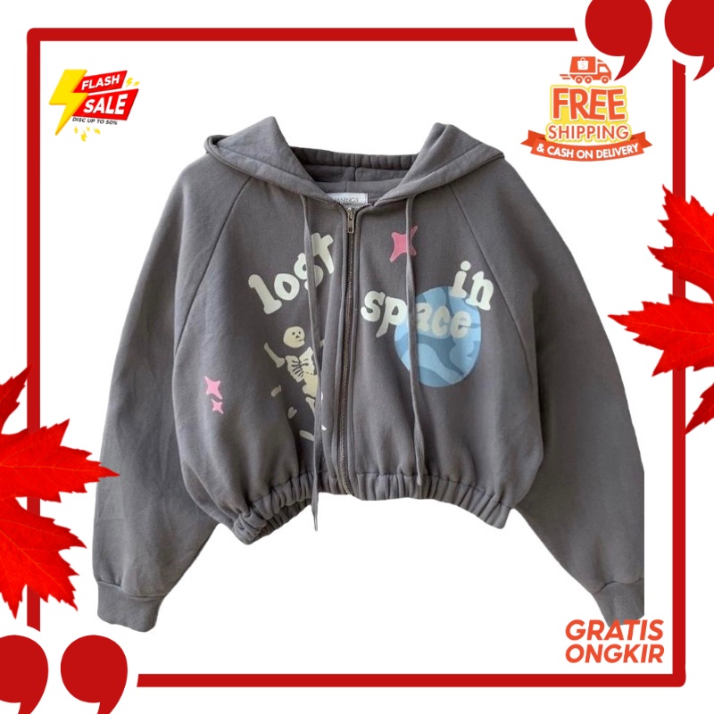 OUTFIT JKT48 TERBARU NEW ERA //SPAICE IN JAKET | JAKET CROP WANITA KEKINIAN ZIPPER HOODIE