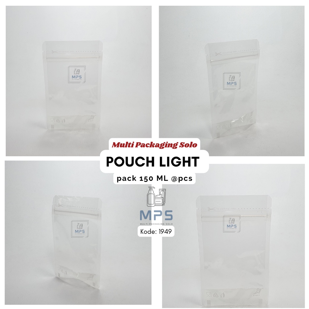 Pouch Light Pack 150 Ml  @ Pcs/ Pouch Light Pack / Plastik Kemasan / Kemasan Kopi / Kemasan Snack / 
