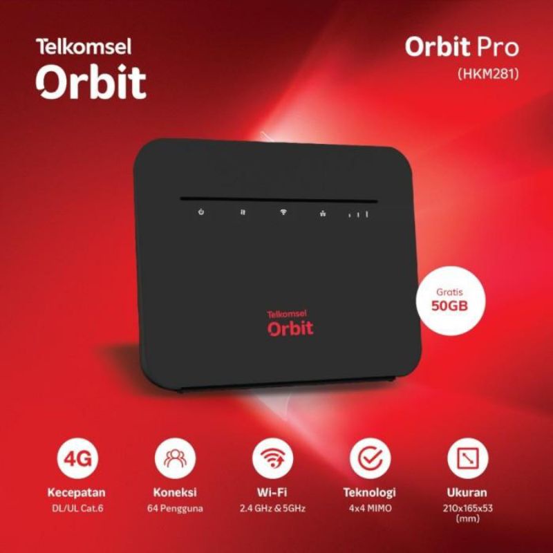 888 Orbit HKM281 Router SIM Card 4G LTE Dual Ban d 2,4Ghz / 5Ghz Varian FIBER OPTIK