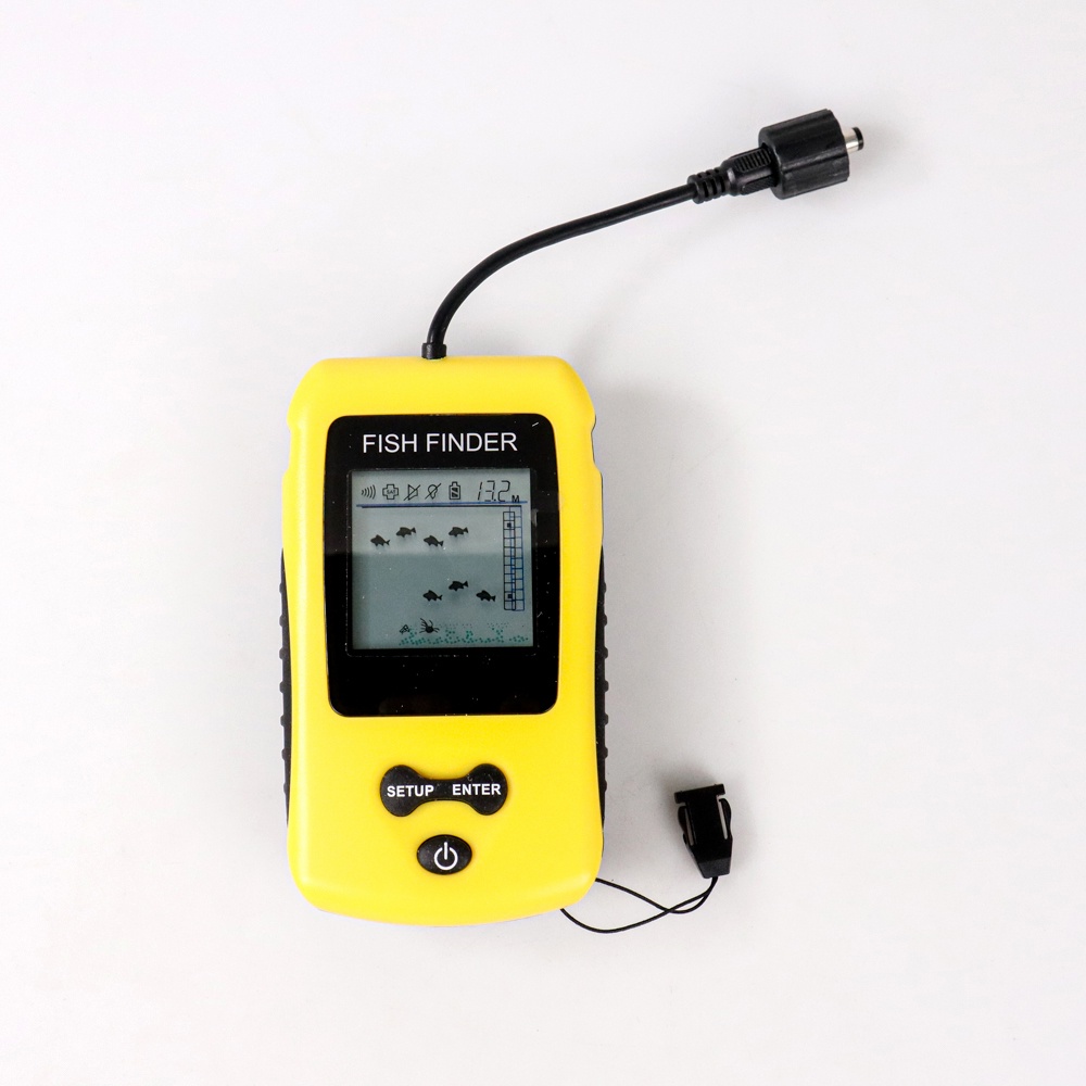 Alat Pelacak Ikan Radar Pendeteksi Ikan di Kedalaman Air Sonar Fish Finder Cable 4x4 Inch Display La