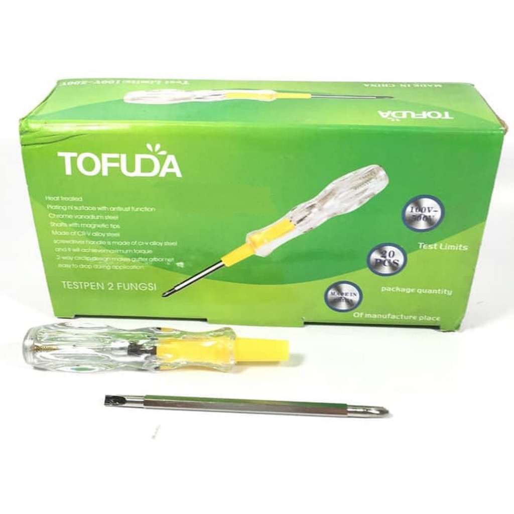 (889) COD Obeng Testpen Bolak Balik - Tespen Multifungsi TOFUDA SNI