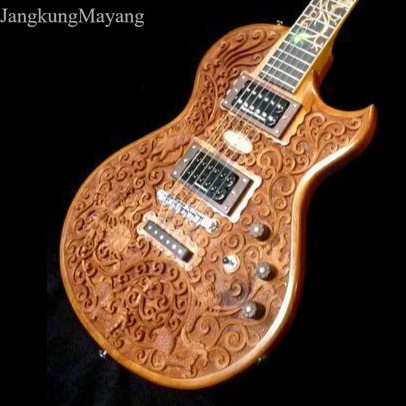 

body gitar ukir custom mahoni super bhn MENTAHAN TNP KLENGKAPAN fnx030 termurah