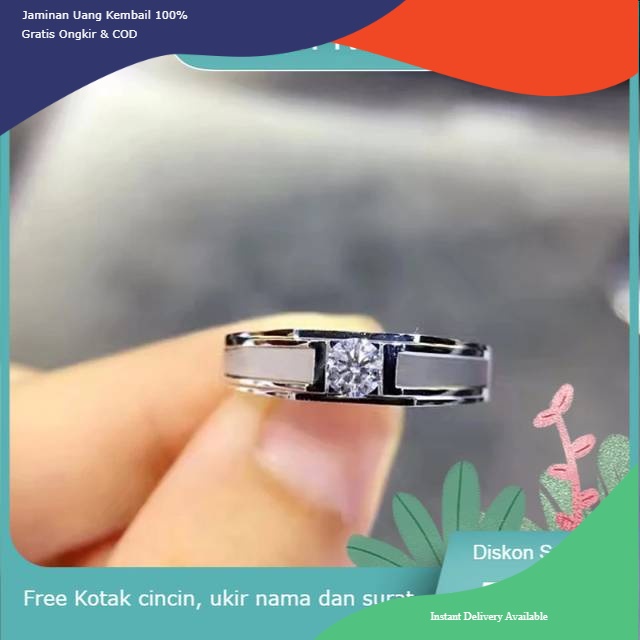CINCIN PRIA BERKELAS ASLI PERAK , CINCIN SINGLE COWOK SILVER 925