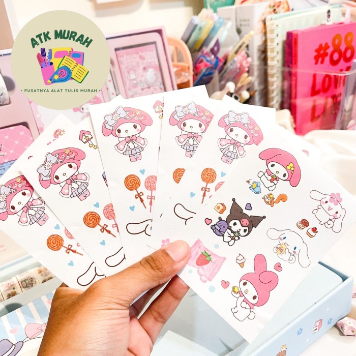 

Paket jurnal 7 in 1 Free hardbox melody cinamoroll kertas terbagus bag - Random