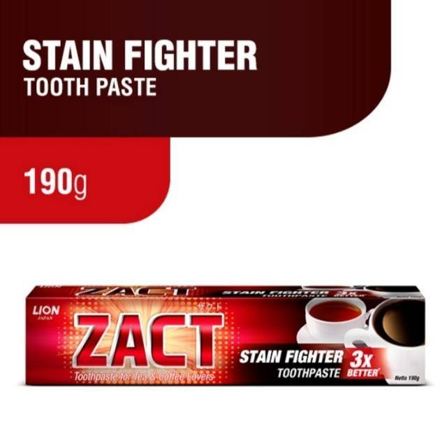 Zact Pasta Gigi 190g | Pasta Gigi Penghilang Noda Akibat Rokok, Teh, dan Kopi