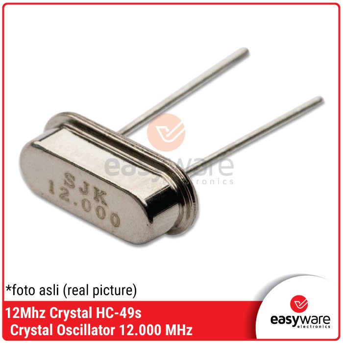 Crystal 12MHz XTAL 12 MHz Crystal Oscillator 12.000 MHz HC-49S CO27