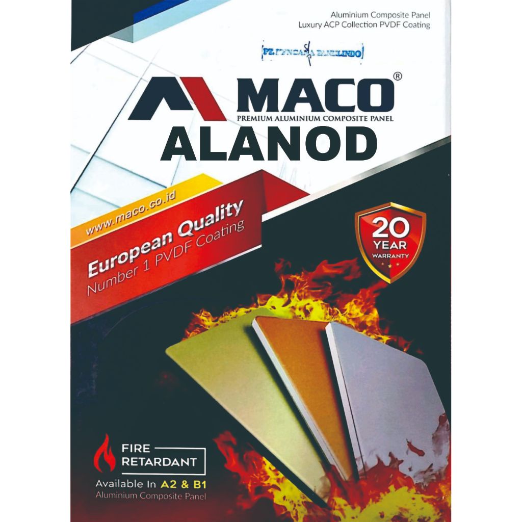 ACP MACO 4 mm Alanod Aluminium Composite Panel Pre Order Termurah