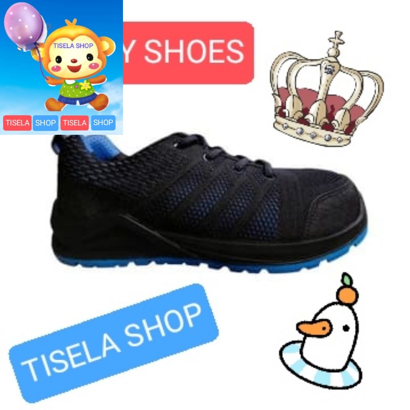 KRISBOW SAFETY SHOES SEPATU PENGAMAN AUXO HITAM/BIRU 39-44