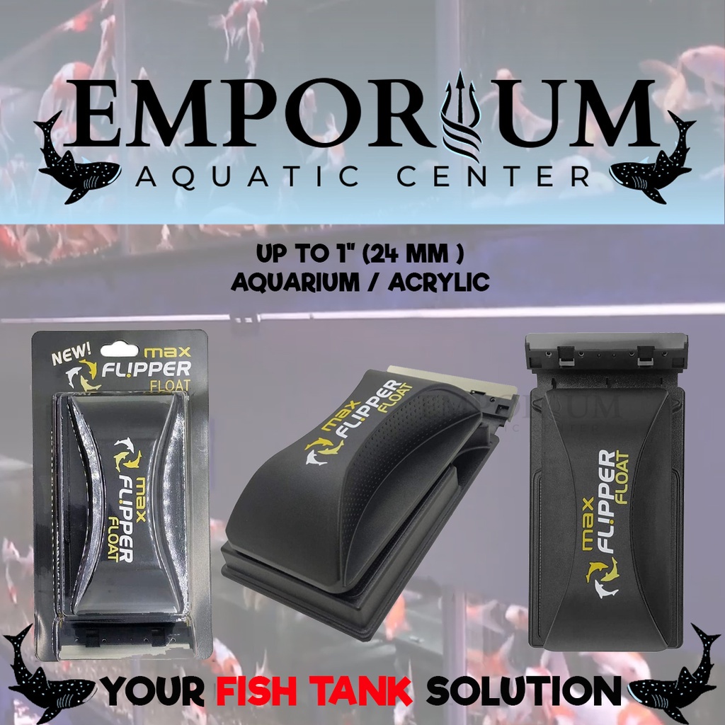 Pembersih / Pengosok Kaca Aquarium Flipper Max Float 2in1 Floating - Emporium Fish