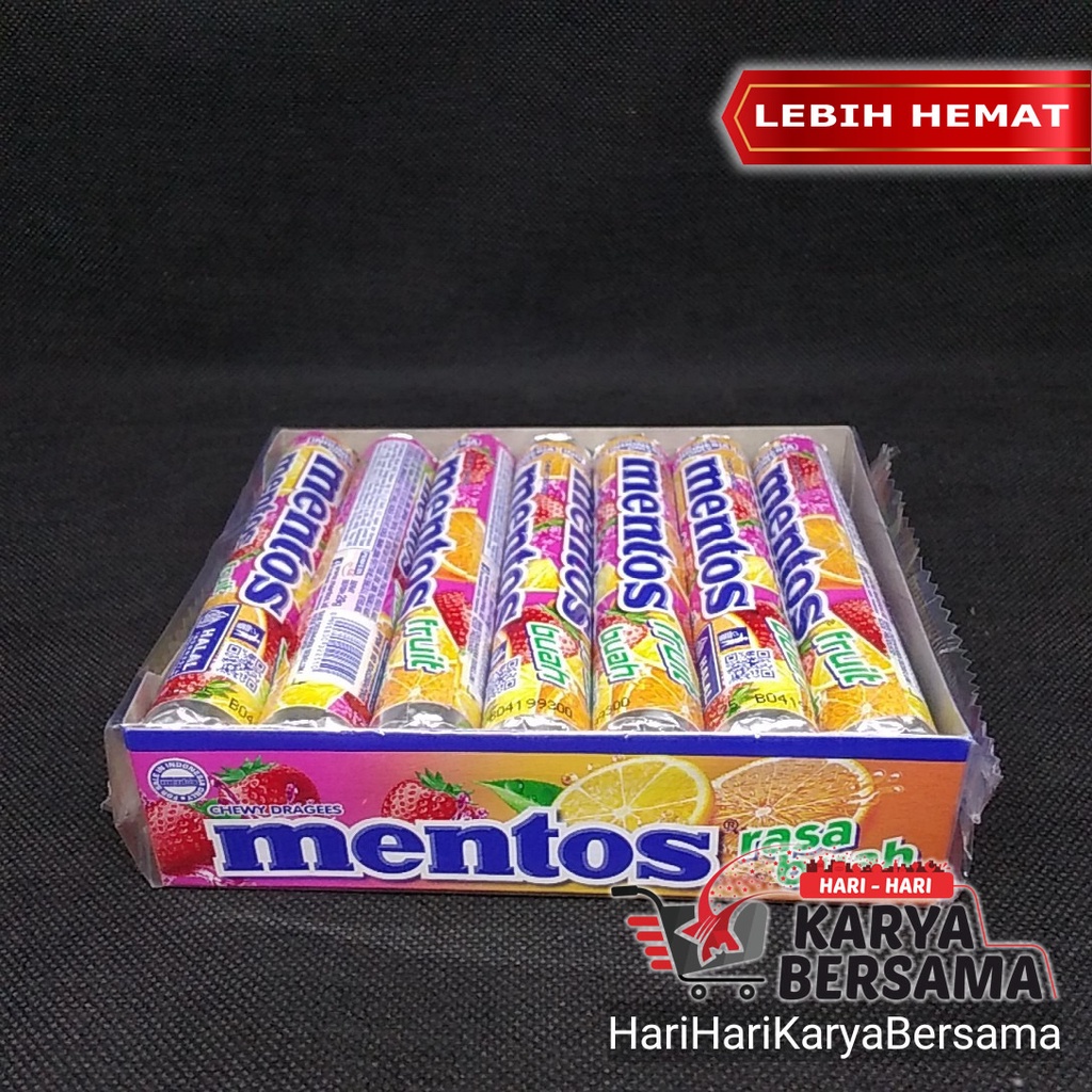 

MENTOS STICK FRUIT PERMEN RASA BUAH PACK ISI 14'S X 29GR