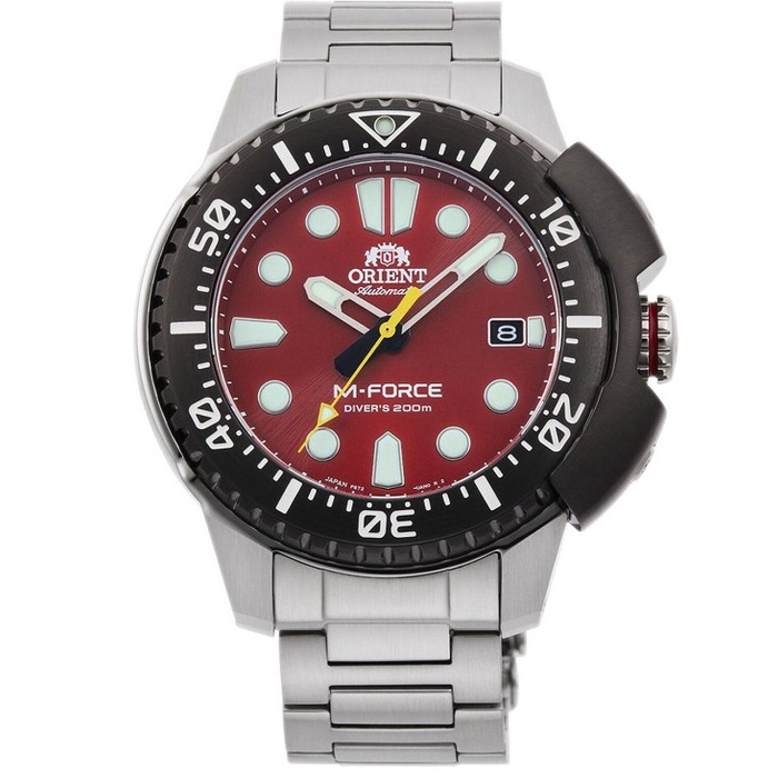 Original 100% JAM TANGAN PRIA ORIENT M-Force RA-AC0L02R00B Diver 200m Red Automatic Garansi Resmi 2 