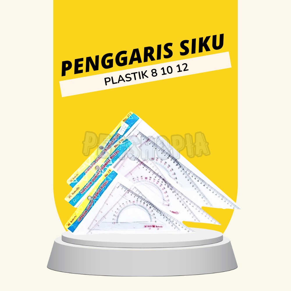 

Penggaris Siku Sama Sisi Plastik Ukuran 8 10 12